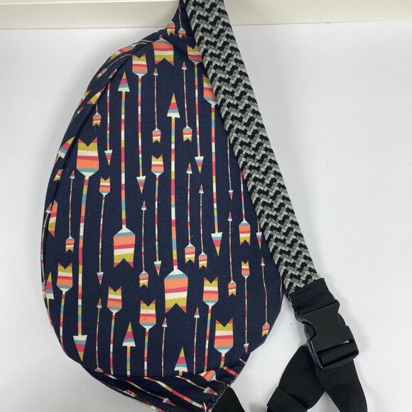 ⭐️ Ambry Rope Sling Bag Crossbody Shoulder Blue Travel Hiking Outdoor Print - Picture 5 of 8